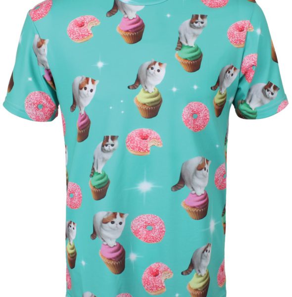 MINT Cat donut cupcake mint Tshirt -136955-1