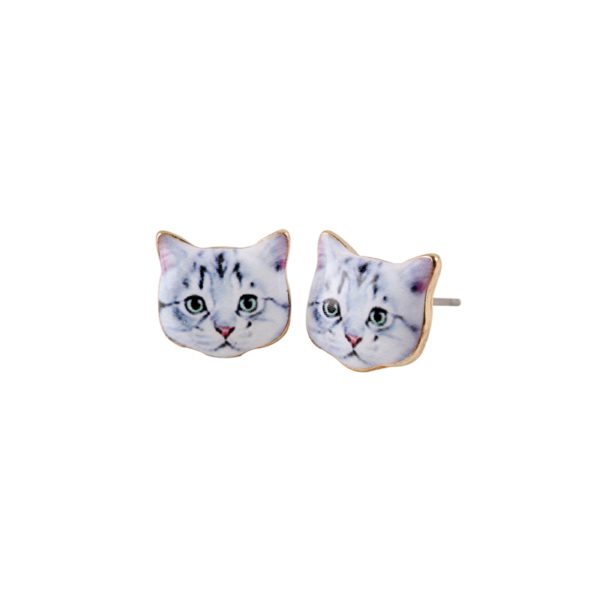 2016-New-Fashion-Cute-Animal-Earring-Little-White-Cat-Head-Stud-Earrings-for-Women-Girls-Party