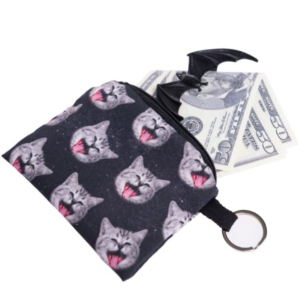 Cat galaxy purse coin visual