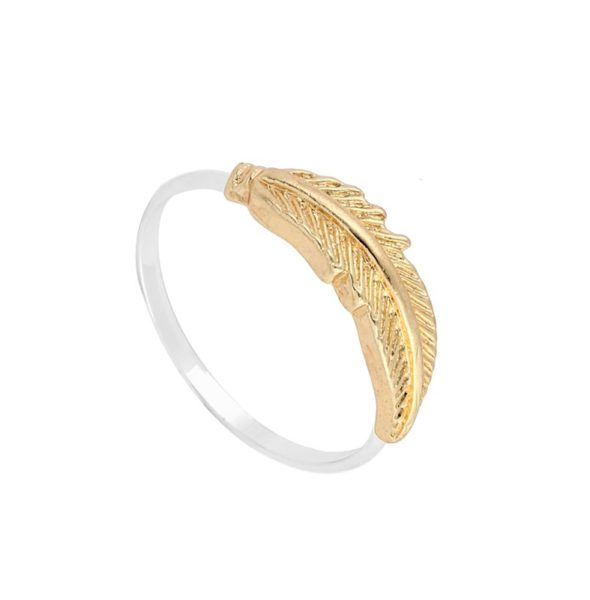 Feather ring 2 tone