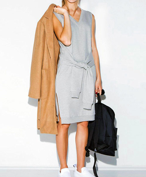 KNOTTED SWEATER DRESS VISUAL