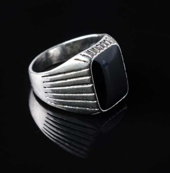 SIGNET RING New-Arrivals-Top-Quality-Punk-Vintage-Retro-Ancient-Silver-Plated-Fashion-Square-Retro-Wedding-Rings-for