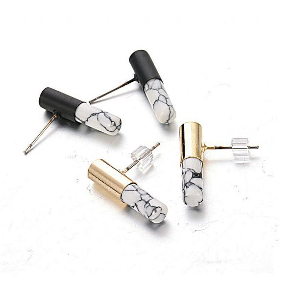 black-white-faux-marbled-stone-stud-earrings-columnar-cigarette-shape-geometric-earrings-for-women-brinco