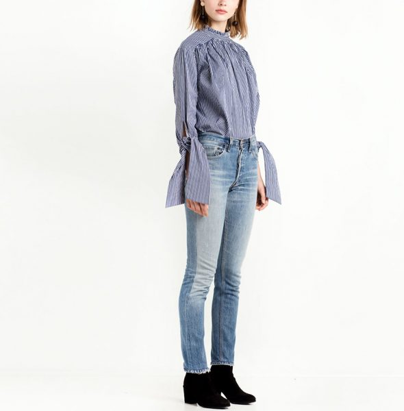 HDY-Haoduoyi-Sweet-Casual-Chic-Women-Tops-Sexy-Elegant-Back-Single-Breasted-Blouse-Autumn-Tie-Cuff-2