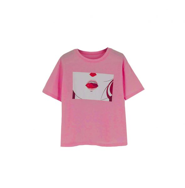 Tee-Shirt-Femme-2016-Summer-New-TShirt-Korea-Ulzzang-Harajuku-Print-Women-O-neck-Pink-T