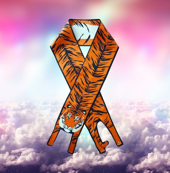 2 Tiger scarf in clouds