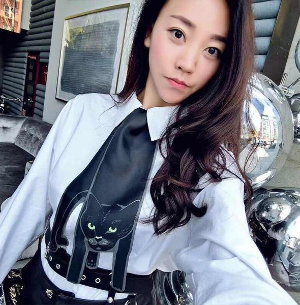 4 Black cat scarf B