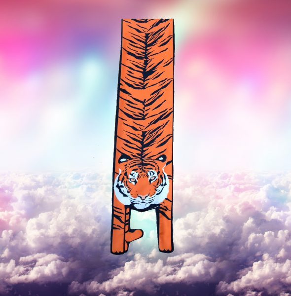 4 Tiger scarf in clouds